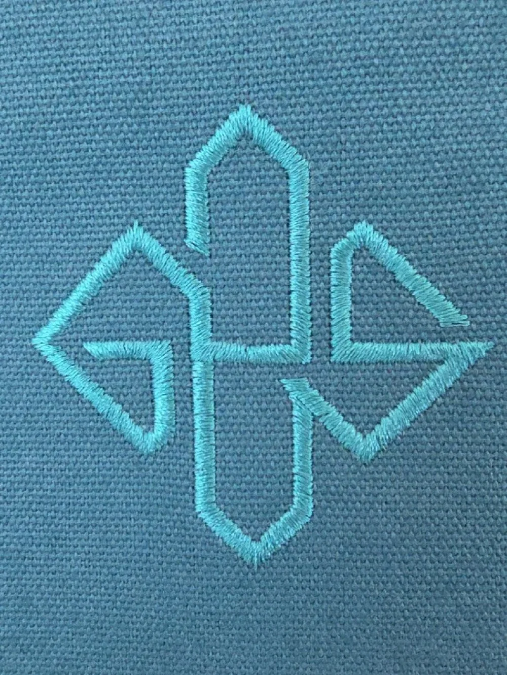 ANA Airline Ettinger London Teal Embroidered Canvas Zip Cosmetics Travel Bag